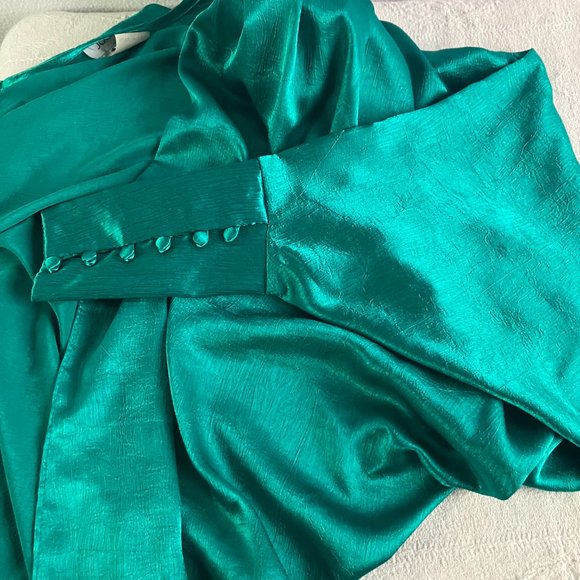 1980s Dressy Sleeveless Turtleneck Open Back Jumpsuit & Jacket - Picture 8 of 13